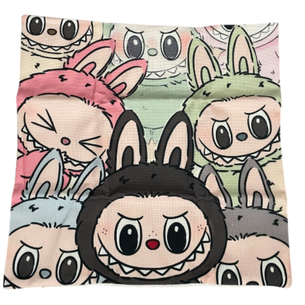 Labubu Thick Canvas Pillow Case